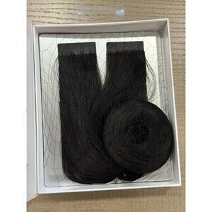 Hairtalk Tape Hair Extensions, 20 Bands, 21”, Color 02 Dark Brown Remy Hair